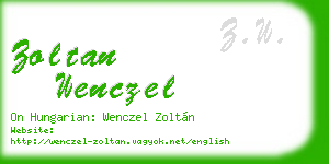 zoltan wenczel business card
